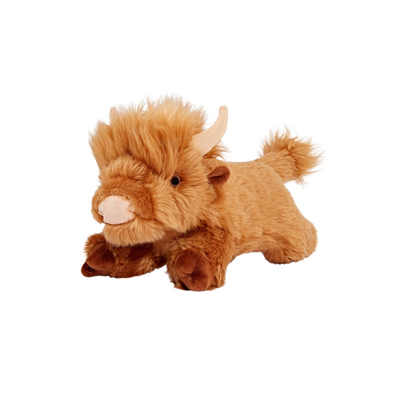 Fluff and Tuff Shaggy Cow Plush Dog Toy Medium