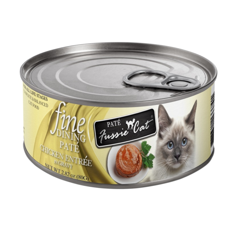 Fussie Cat Fine Dining – Pate – Chicken Entree in Gravy Canned Cat Food