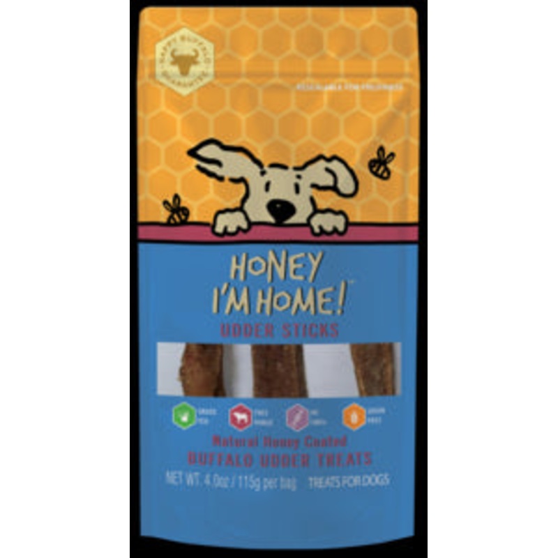 Honey I’m Home Dog Treats Buffalo Udder Sticks 4oz