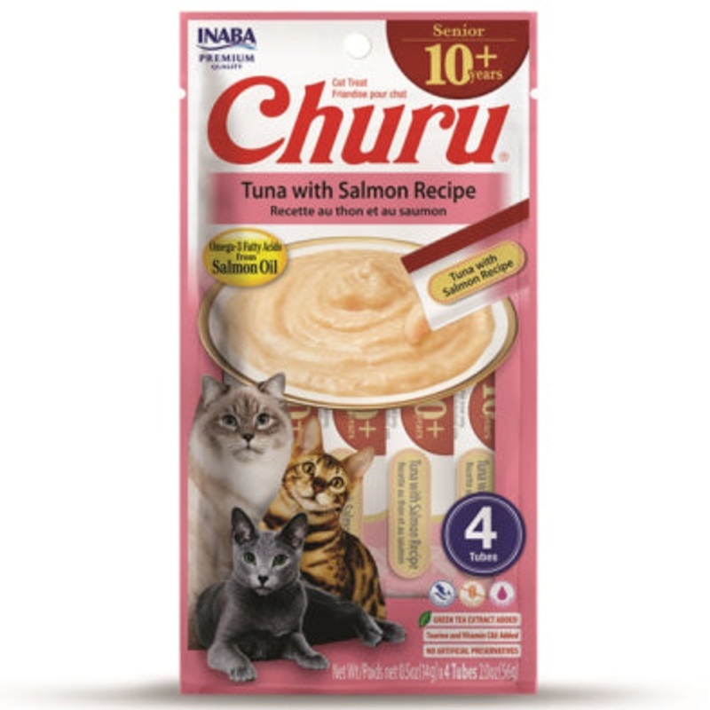 Inaba Churu Senior 10+ Tuna with Salmon 56g 4 pack