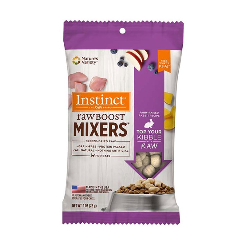 Instinct Raw Boost Mixers Grain Free Farm-Raised Rabbit Recipe Cat Food 1 Oz