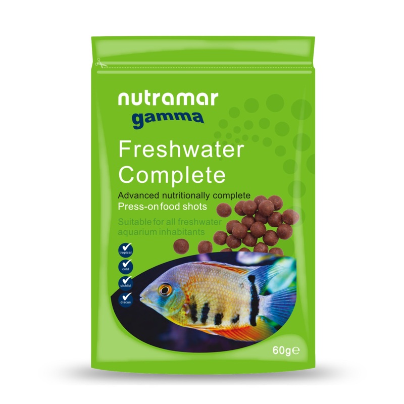 Nutramar Freshwater Complete Shots – Complete Nutrition for Freshwater Fish (12mm / 60g) Complete Shots 60g