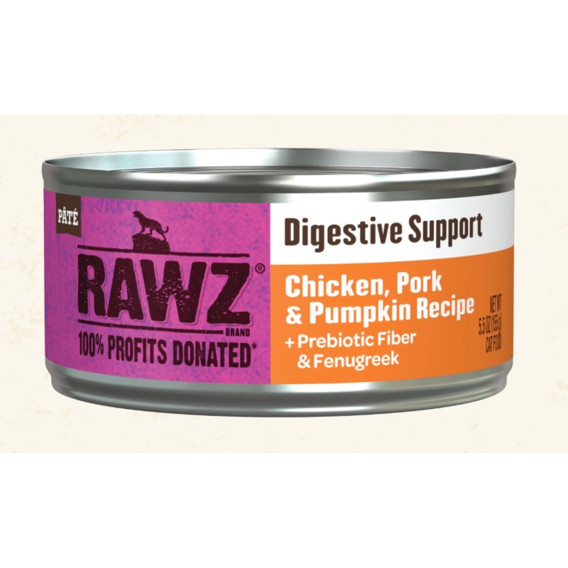 RAWZ Digestive Support Chicken, Pork & Pumpkin Recipe Cat Food 5.5OZ