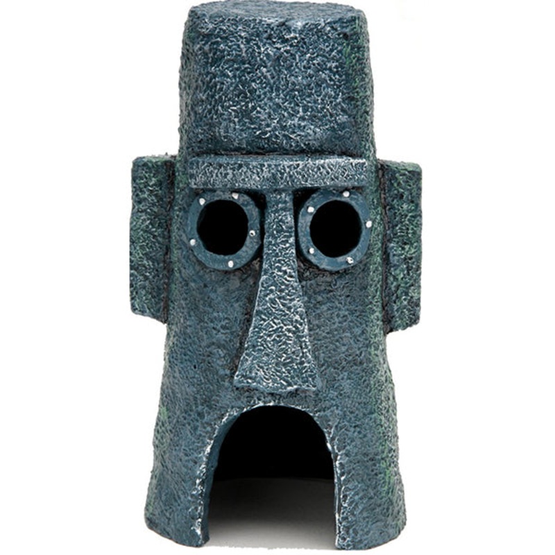 Spongebob Squarepants Squidward’s Easter Island Home Resin Aquarium Decoration 6.5-in