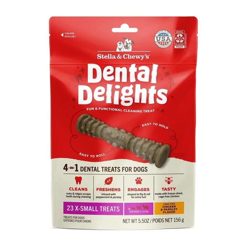 STELLA & CHEWY’S X-SMALL DENTAL DELIGHTS CHICKEN & PARSLEY FLAVOR 5.5oz