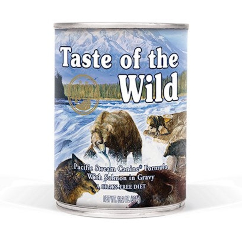 Taste of the Wild Pacific Stream Grain-Free Wet Canned Dog Food with Smoked Salmon 13.2oz