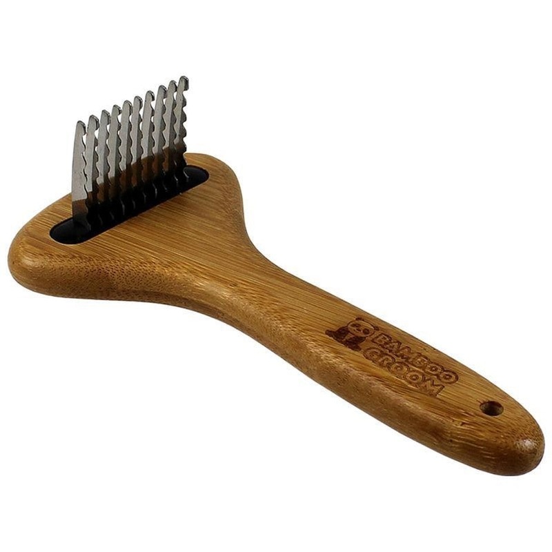 BAMBOO GROOM DEMATTING RAKE SM
