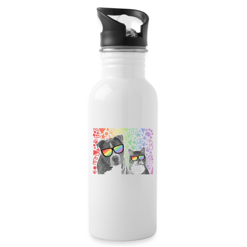 Pride Party Water Bottle white