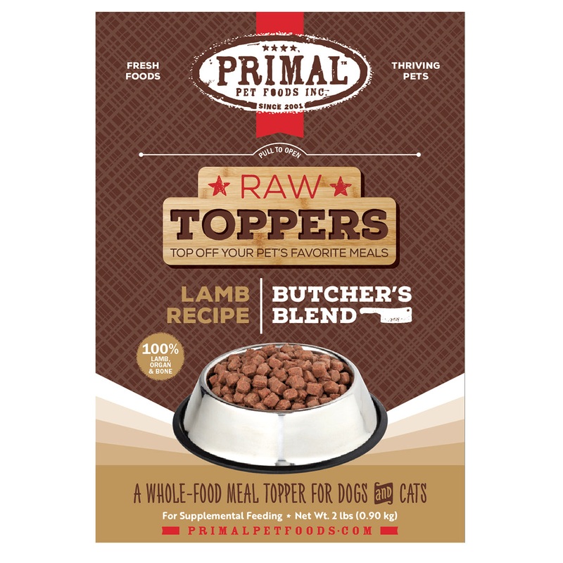 Primal Butcher’s Blend Lamb Dog & Cat Food Topper 2lb