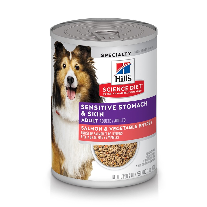 Science Diet Adult Sensitive Stomach & Skin Grain-Free Salmon & Vegetable Entree 12.8oz Single 12.8oz