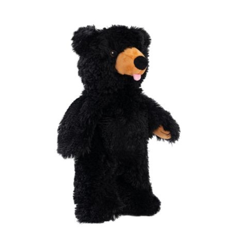 Tall Tails Stuffless Black Bear Squeaker Dog Toy 20″