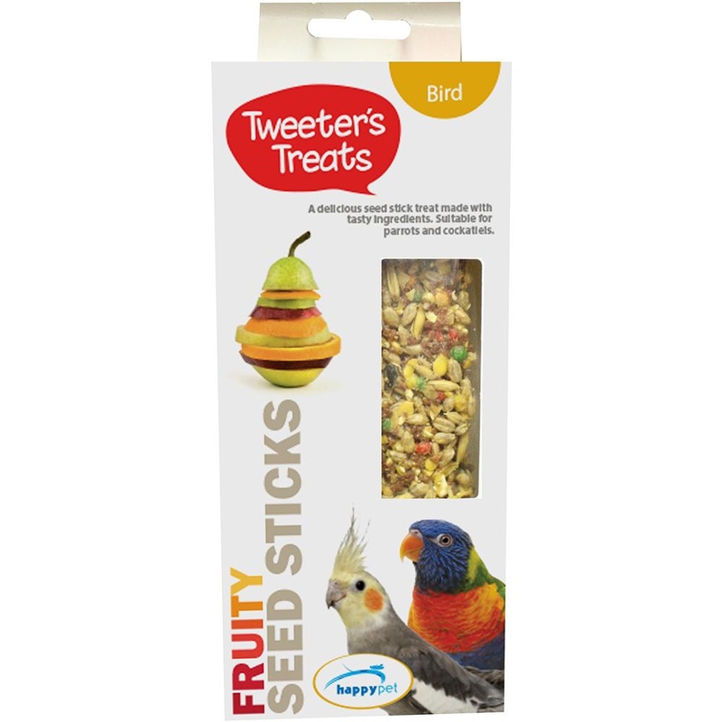 Tweeter’s Treats Seed Sticks for Parrots – Fruity Fruity