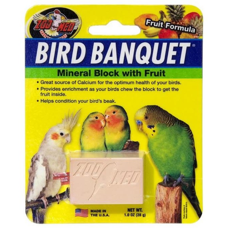 Zoo Med Bird Banquet Mineral Block Fruit Large
