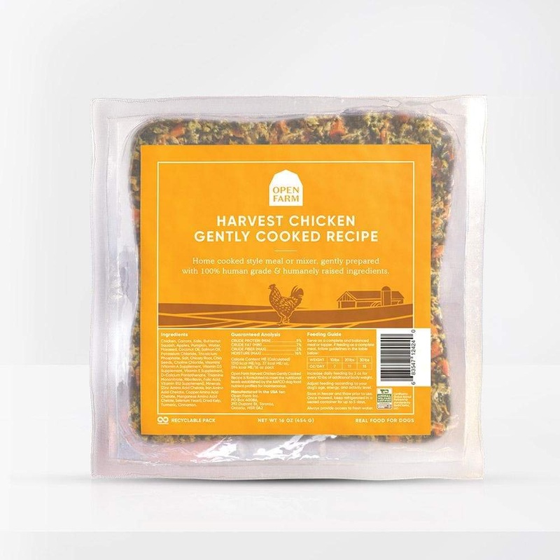 Open Farm Harvest Chicken Gently Cooked Recipe 6 Lb – 6 x 16 oz Packs