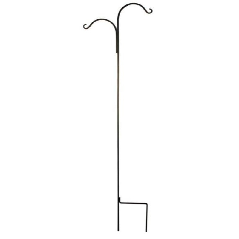 Panacea Hookery Wrought Iron Double Square Shepherd Hook (90″)