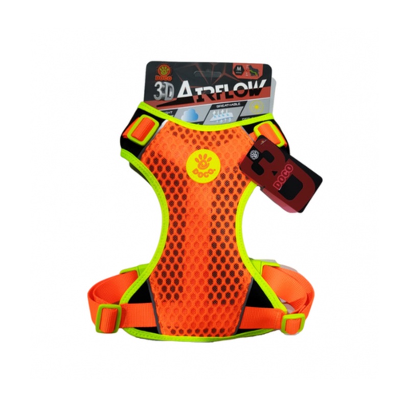 DOCO Super Comfortable 3D Foam Harness (DCA313)[Size – M, Color – Safety Orange]