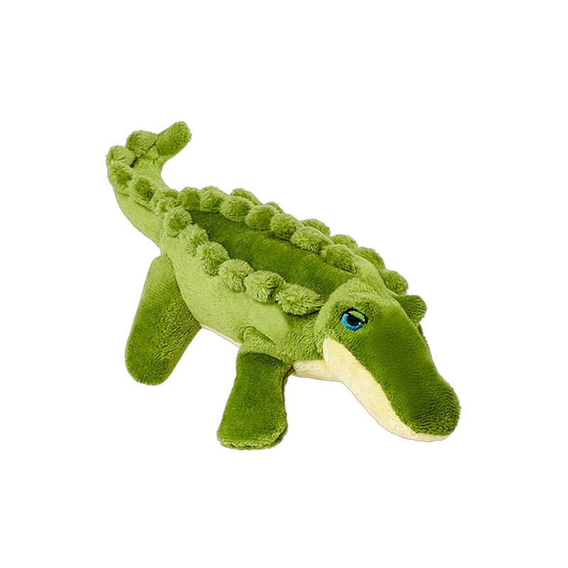 Fluff and Tuff Savannah Baby Gator Plush Dog Toy