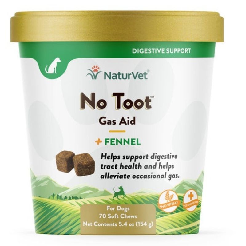 NaturVet No Toot Gas Aid Soft Chews 70Ct