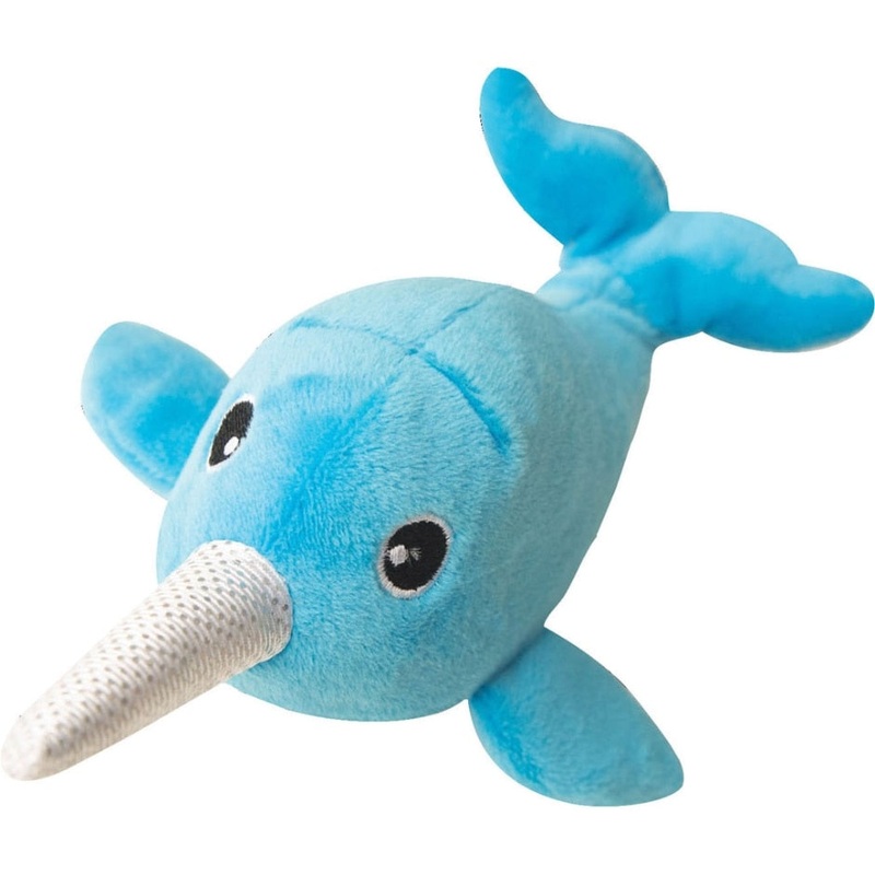 SNUGAROOZ BABY NIKKI THE NARWHAL 7 IN BLUE