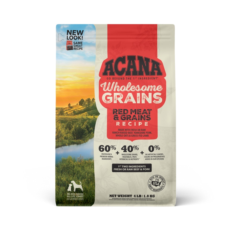 ACANA Wholesome Grains Dog Food 4 lb Red Meat & Grains Recipe