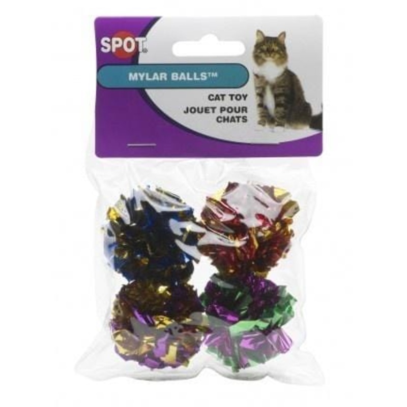 Ethical Pet SPOT Mylar Balls Cat Toy 4 pack