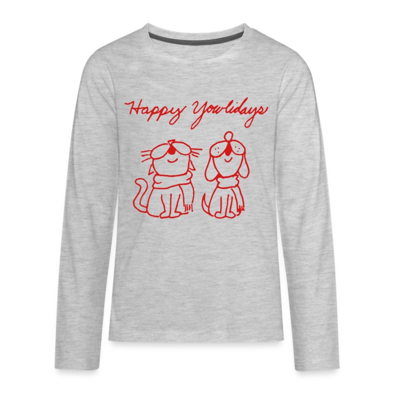 Happy Yowlidays Kids’ Premium Long Sleeve T-Shirt Youth XS
