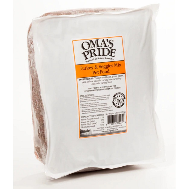 Oma’s Pride Turkey Vegetable Dog Food 5lb