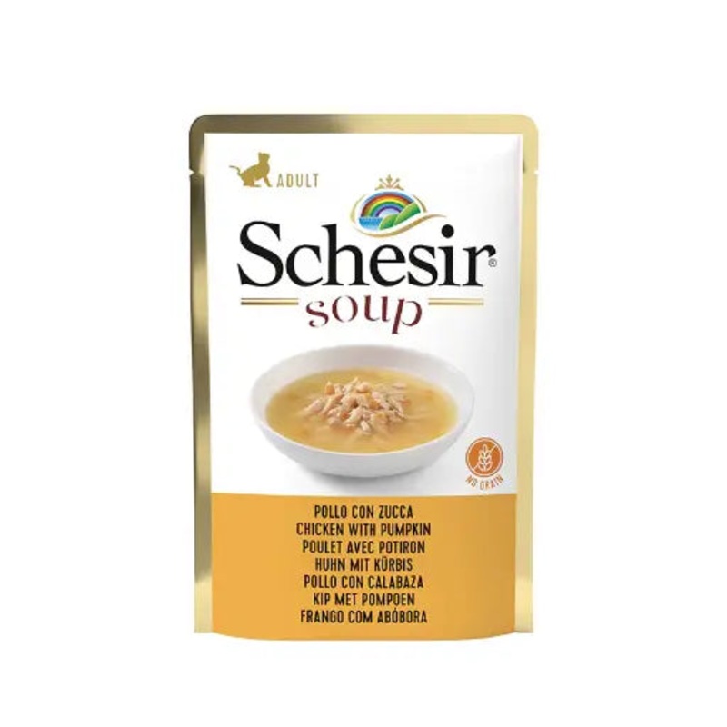 Schesir Cat Wet Soup-Chicken with Pumpkin[Weight – 85g] (Min Order 85g – 20pcs)