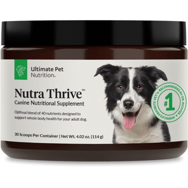 Ultimate Pet Nutrition Nutra Thrive 40-in-1 Canine Nutritional Supplement Topper for Dogs