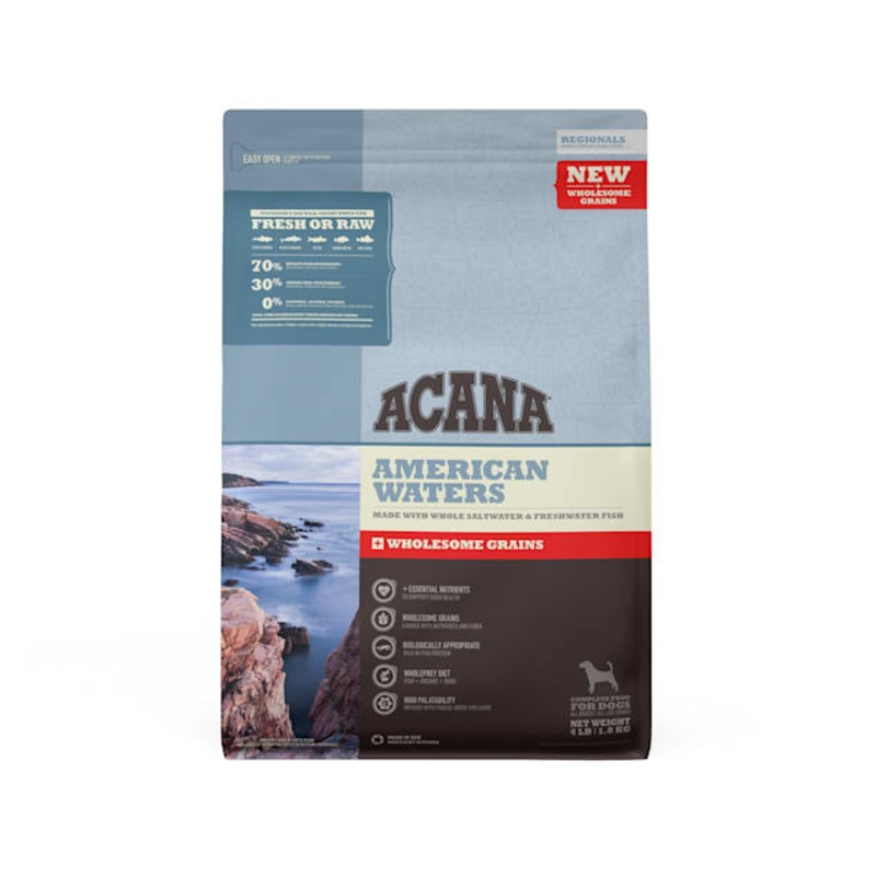 Acana Wholesome Grains American Waters Recipe Dry Dog Food 4Lb