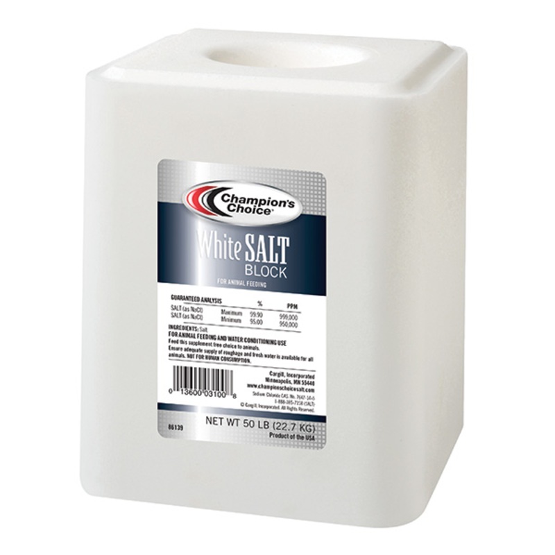 Champions Choice White Salt Block 50 lb
