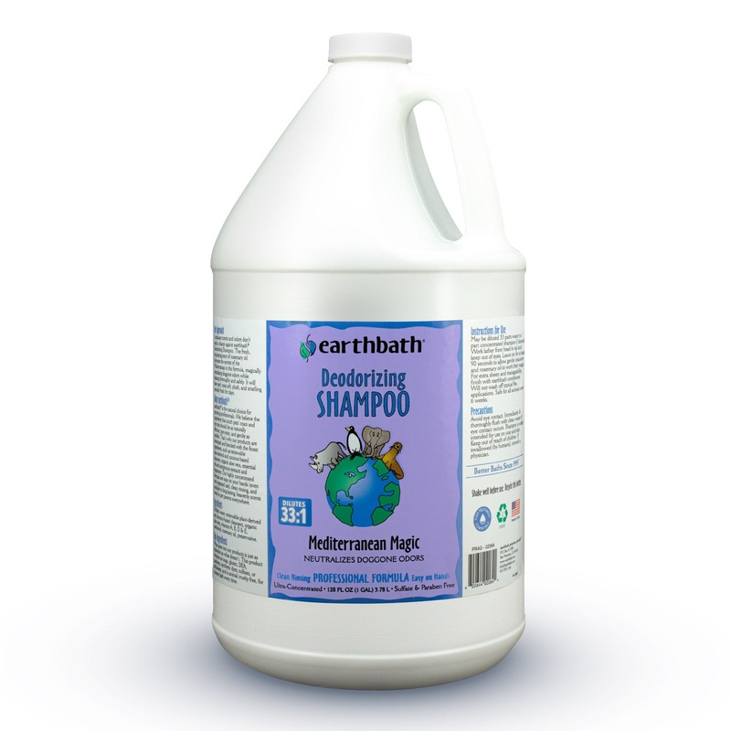 earthbath Deodorizing Shampoo  Mediterranean Magic, Made in USA, 128 oz (1 Gallon )