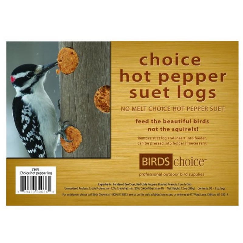 Hot Pepper, 4 Suet Logs