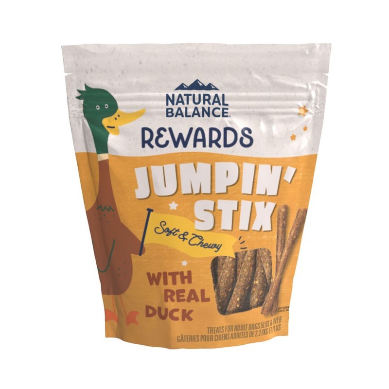 Natural Balance Jumpin’ Stix Grain Free with Real Duck & Potato Recipe Dog Treats, 4 oz.