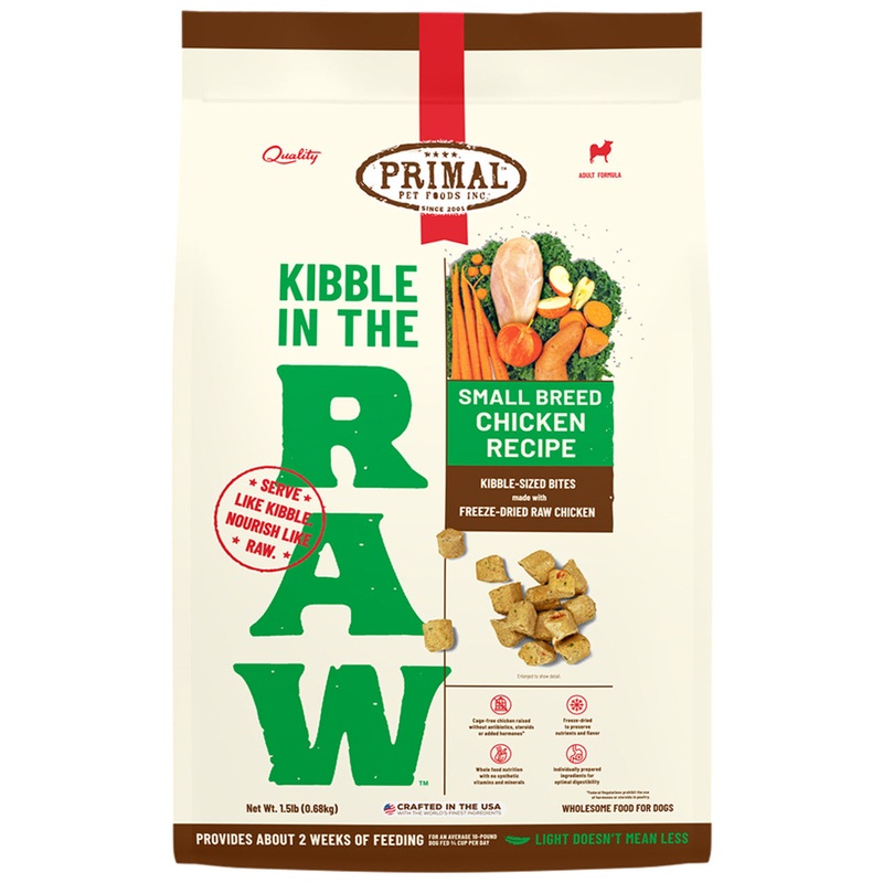 Primal Dog Kibble In The Raw Freeze-Dried Small Breed 1.5lb