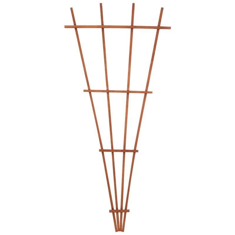 WOOD FAN TRELLIS 72 INCH BROWN