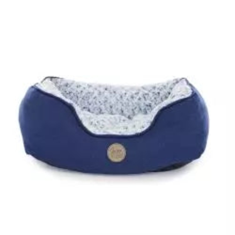 Ancol Sleepy Paws Navy Square Bed Small 60x50cm