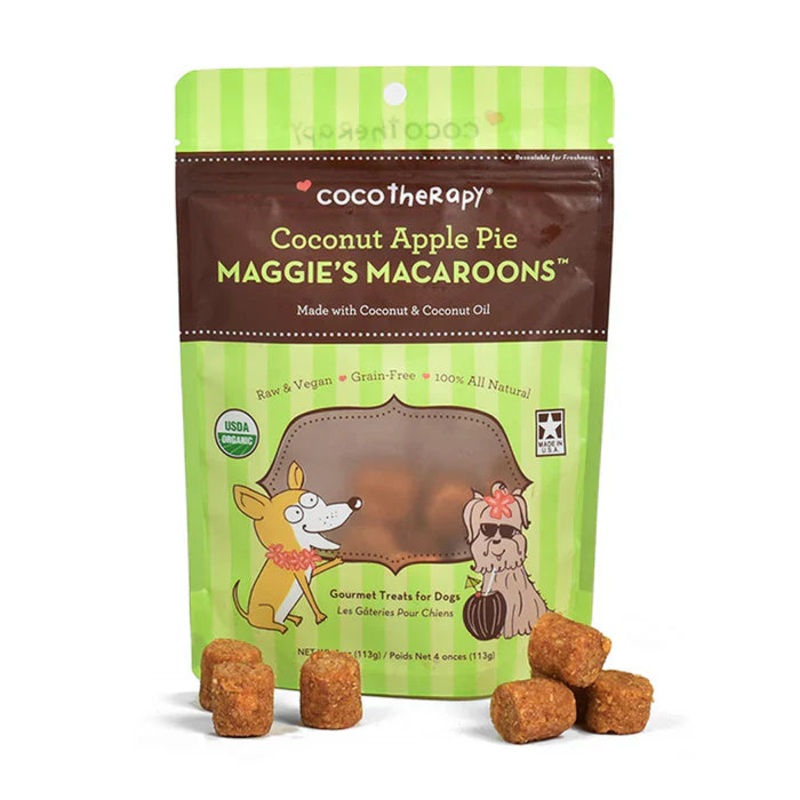 CocoTherapy Maggie’s Macaroons Coconut Apple Pie – Organic Coconut Treat for Dogs