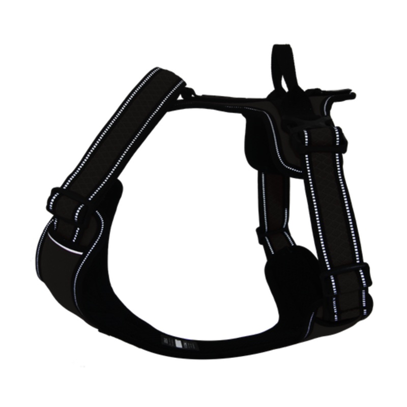Doco Vertex Front Range Harness – 3m Reflective[Color – Black, Size – M]