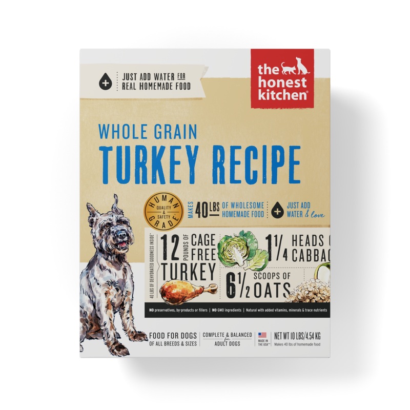 The Honest Kitchen Whole Grain Dehydrated Dog Food – Turkey – 10lb