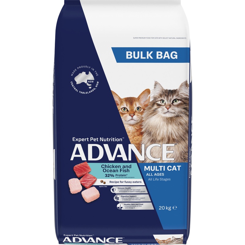 Advance Dry Multi-Cat Adult Chicken and Ocean Fish 20kg 20kg