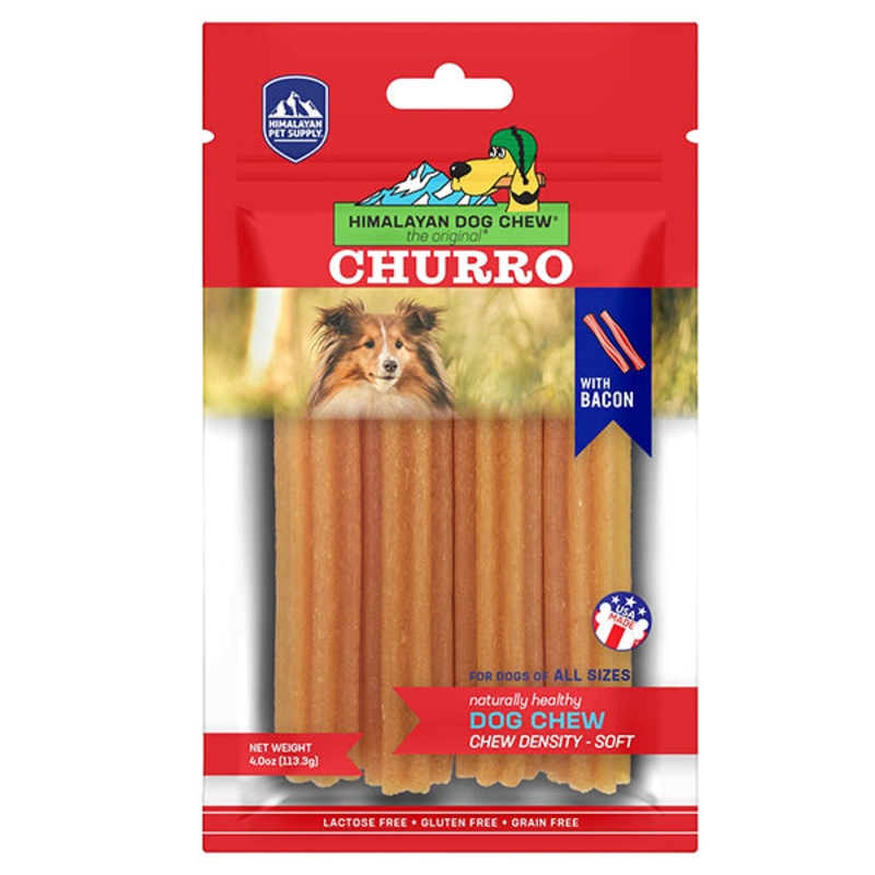 Churro with Bacon Flavor Cheese Grain-Free Dog Treat 4oz