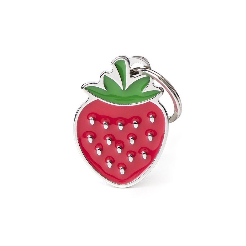 MyFamily Food Strawberry ID Tag Red