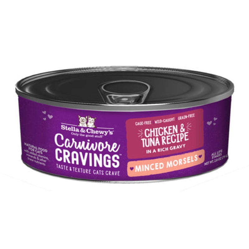 Stella & Chewy’s Cat Can Carnivore Cravings Morsels Chicken Tuna 2.8 oz