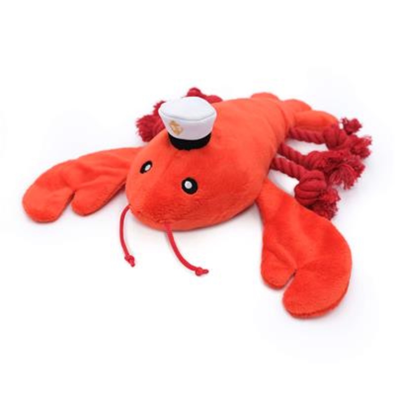 Zippy Paws Plush Dog Toy Playful Pal – Luca the Lobster