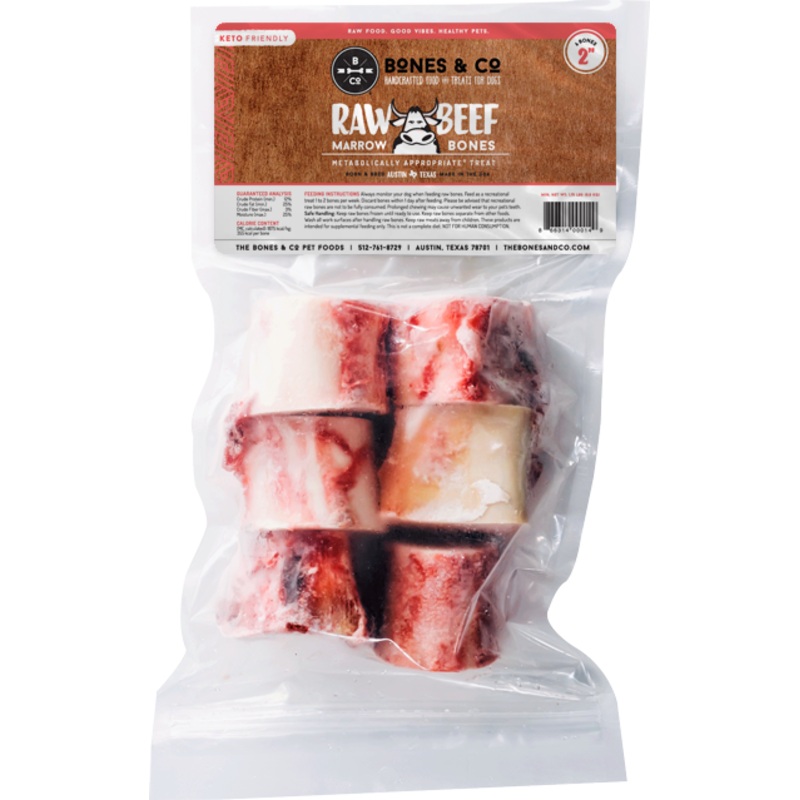 Bones & Co. Raw Beef Marrow Bones Dog Food