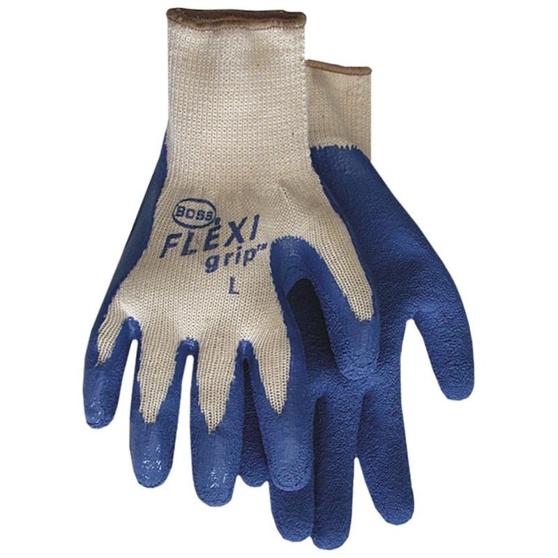 Boss Flexigrip Latex Palm String Knit Glove Blue XLarge