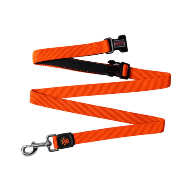 DOCO Easy-Snap -HANDS FREE Leash 6ft (DCS2072)[Size – S, Color – Safety Orange]