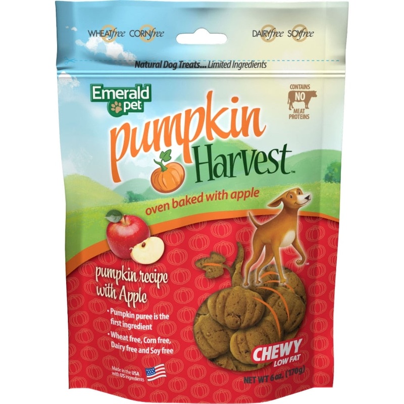 Emerald Pet Pumpkin Harvest Chewy Dog Treats Pumpkin/Apple