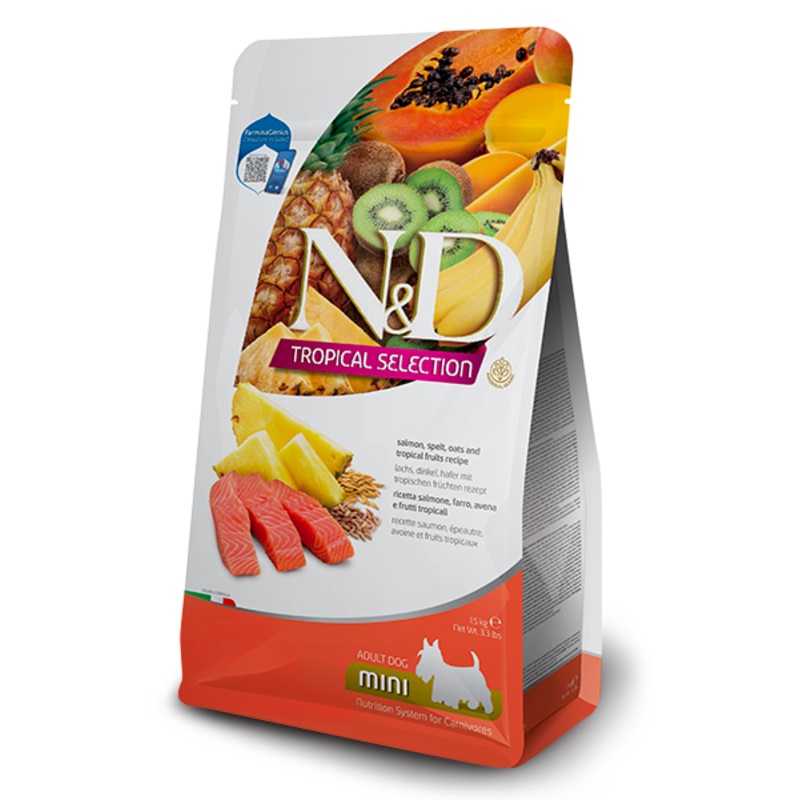 Farmina N&D Tropical Selection Canine Salmon, Spelt, Oats And Tropical Fruits Adult Mini 3.3 lb